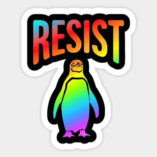 Resist-Penguin Sticker